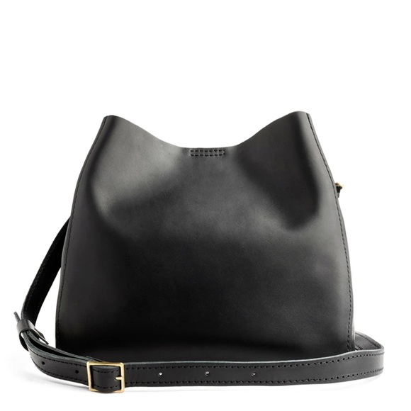 Portland Leather Handbags - PORTLAND LEATHER Butterfly Bucket Bag Black